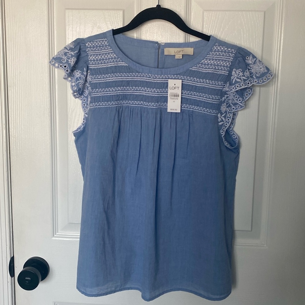 cap sleeve Cotton blouse from LOFT.